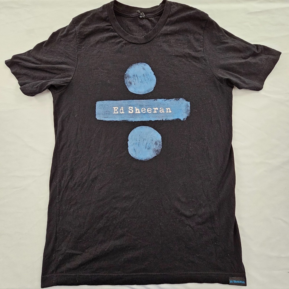 Ed Sheeran Divide Tour Official Black Short Sleeve Cotton‎ T-Shirt Adult M